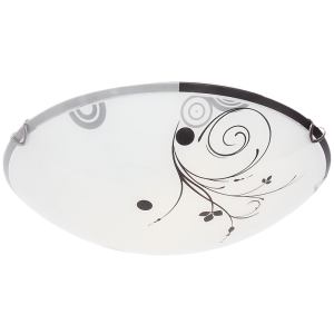 Frosted Patterned Glass with Chrome Clips (CF637)