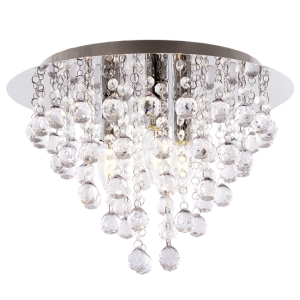 Polished Chrome with Clear Acrylic Crystals (CF642/3 CHROME)