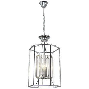 Polished Chrome Chandelier with Crystals (CH088/3 CHROME)
