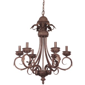 Metal and Resin Chandelier (CH1334/6 ANTIQUE BRONZE)