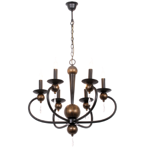 Metal Chandelier (CH3063/6 BLACK GOLD)