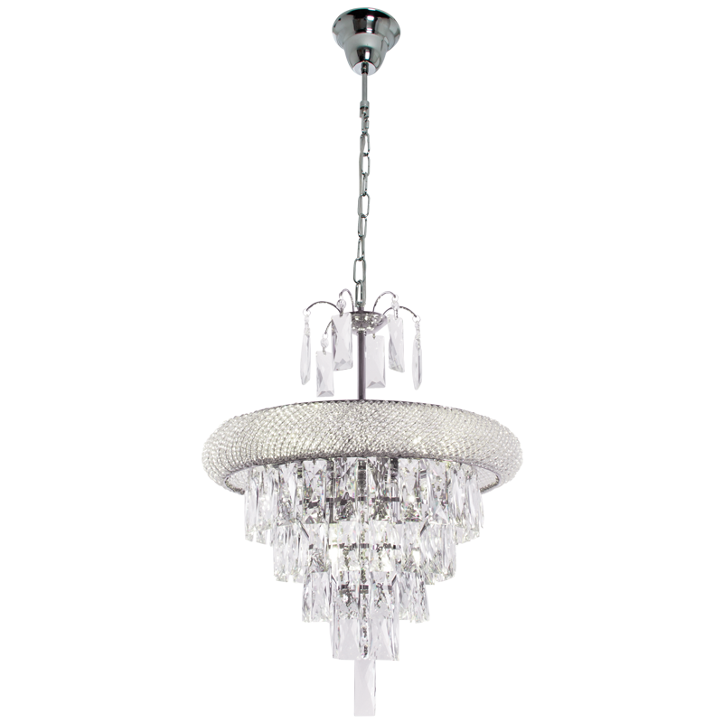 Polished Chrome Chandelier with Crystals (CH344 CHROME)