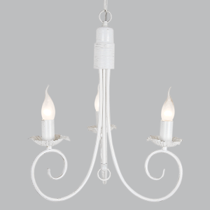 Metal Chandelier (CH3901/3 FOSSIL WHITE)