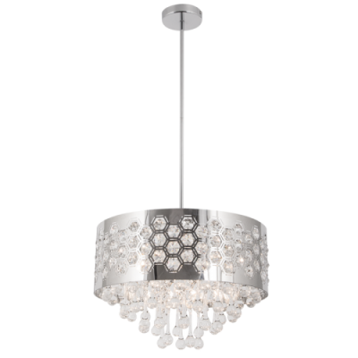 Polished Chrome Chandelier with K9 Crystals (CH473/4 CHROME)