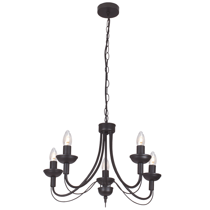 Metal Chandelier (CH523/5 BLACK)