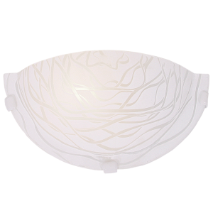 Patterned Glass with White Clips (WB1299/1 WHITE)