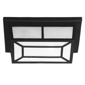 Die Cast Aluminium with Frosted Glass (BH2080 BLACK)