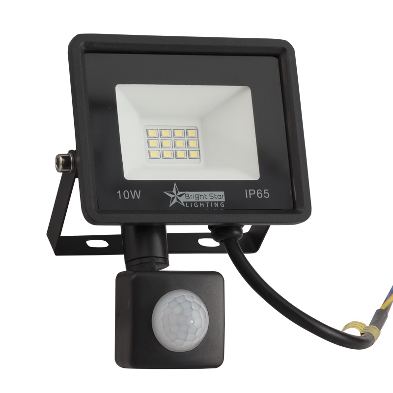 Die Cast Aluminium with Tempered Glass Lens and PIR Sensor (FL074 BLACK)