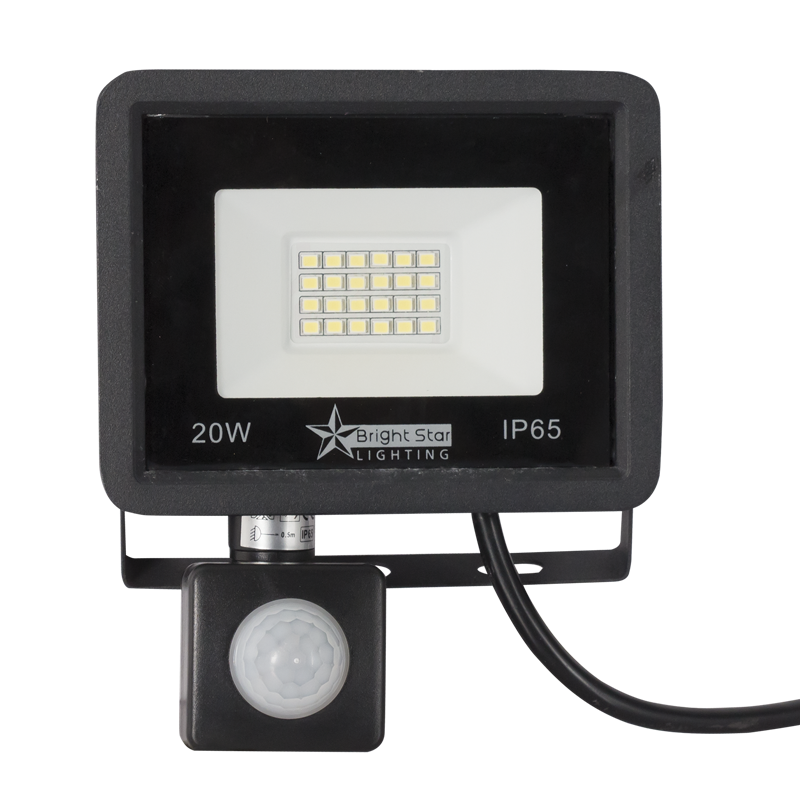 Die Cast Aluminium with Tempered Glass Lens and PIR Sensor (FL075 BLACK)