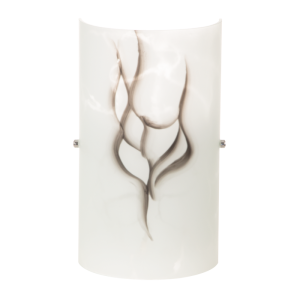 Metal and Patterned Glass Wall Bracket with Polished Chrome Clips (WB270 MARBLE)