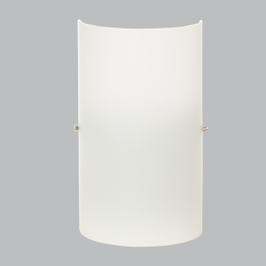 Metal and Glass Wall Bracket with Polished Chrome Clips (WB271 WHITE)