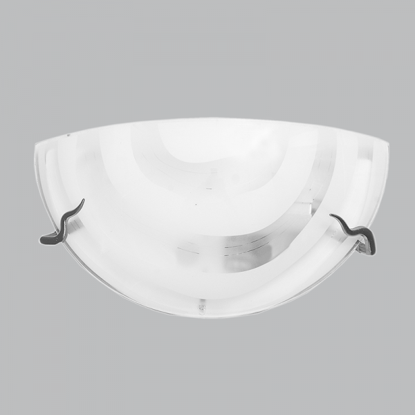 White / Opaque Glass with Satin Chrome Skew Clips (WB3031 SATIN)