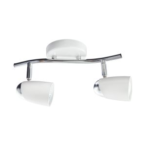 White and Polished Chrome Spotlight (S060/2 WHITE CHROME)
