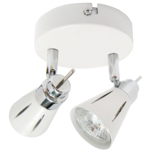 White and Polished Chrome Spotlight (S066/2 WHITE CHROME)