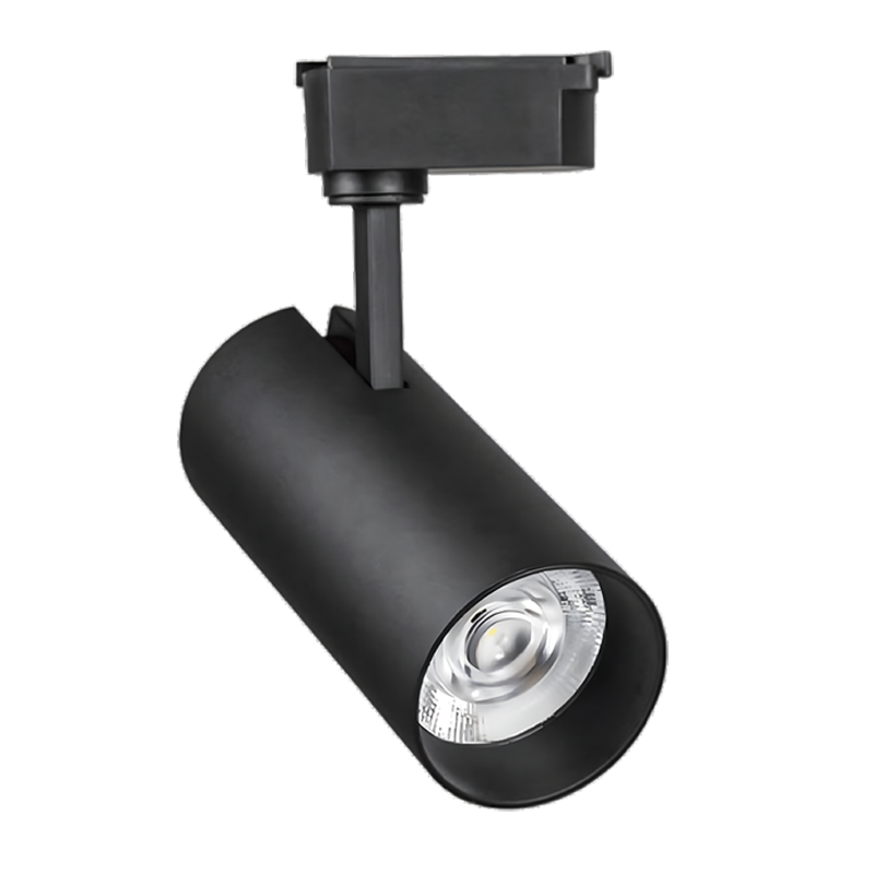 LED, Black Die Cast Aluminium and PMMA Tracklight, IP20 (S108/1 BLACK)