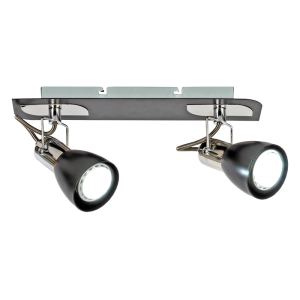 Polished Chrome and Black Spotlight (S156/2 BLACK CHROME)