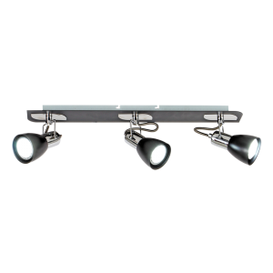 Polished Chrome and Black Spotlight (S156/3 BLACK CHROME)