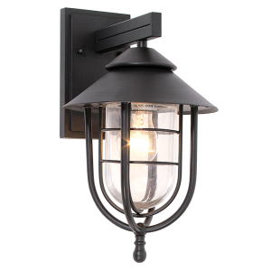 Die Cast Aluminium with Clear Glass (L258 BLACK)