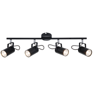 Black Metal and Polished Chrome Spotlight (S400/4 BLACK)
