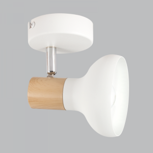 White Metal with Wood Finish and Polished Chrome (S401/1 WHITE)