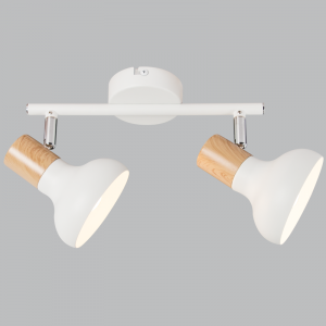 White Metal with Wood Finish and Polished Chrome (S401/2 WHITE)