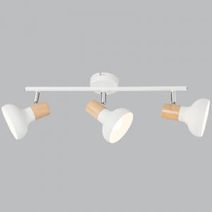 White Metal with Wood Finish and Polished Chrome (S401/3 WHITE)