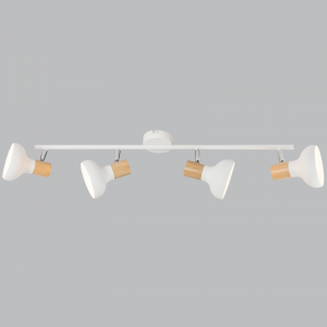 White Metal with Wood Finish and Polished Chrome (S401/4 WHITE)