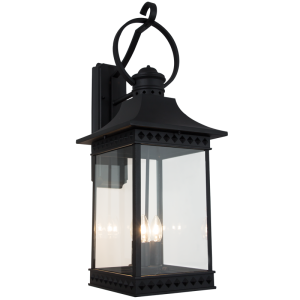 Down Facing Aluminium with Clear Glass (L520 BLACK)