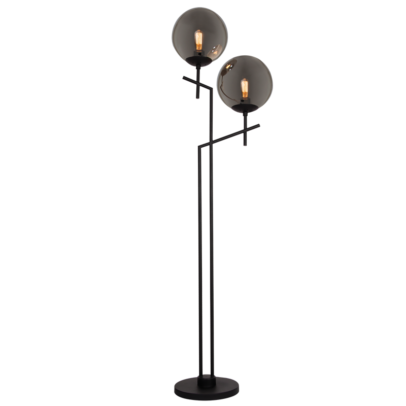 Metal Base with Smoke Glass (SL072 BLACK)