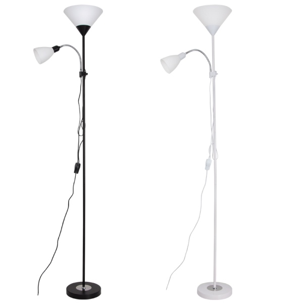 Metal and Polished Chrome Floor Lamp with PVC Covers (SL087)