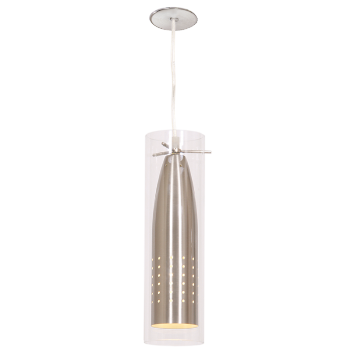 Cord Pendant with Clear Glass (PEN2298/1 SATIN)