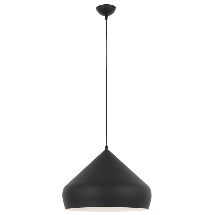 Matt Black Aluminium Pendant (PEN272/1 MATT BLACK)