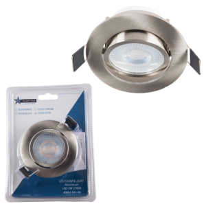 Blister Pack with Aluminium Tilt LED Down Lighter and Bulb (DL030)