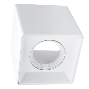 Surface Mount Polycarbonate with Fluted Centre Ring, Tilt, without lampholder (DL121)