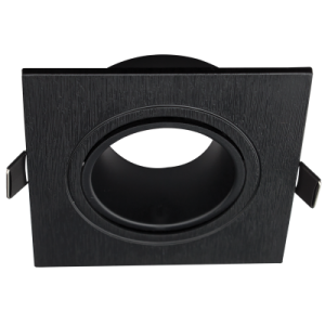 Square Recessed Polycarbonate with Antiglare Ring, Straight, without lampholder (DL124)