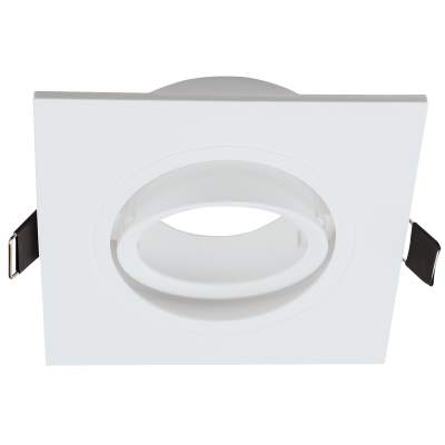 Square Recessed Polycarbonate with Antiglare Ring, Tilt, without lampholder (DL125)