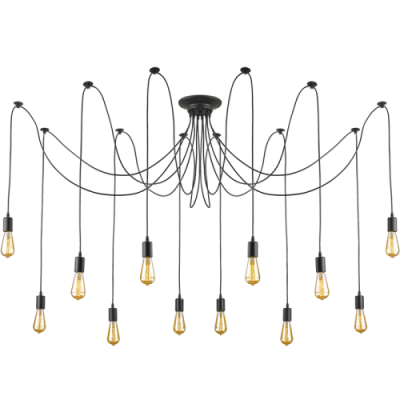 Metal Cord Pendant (PEN453/12 BLACK)