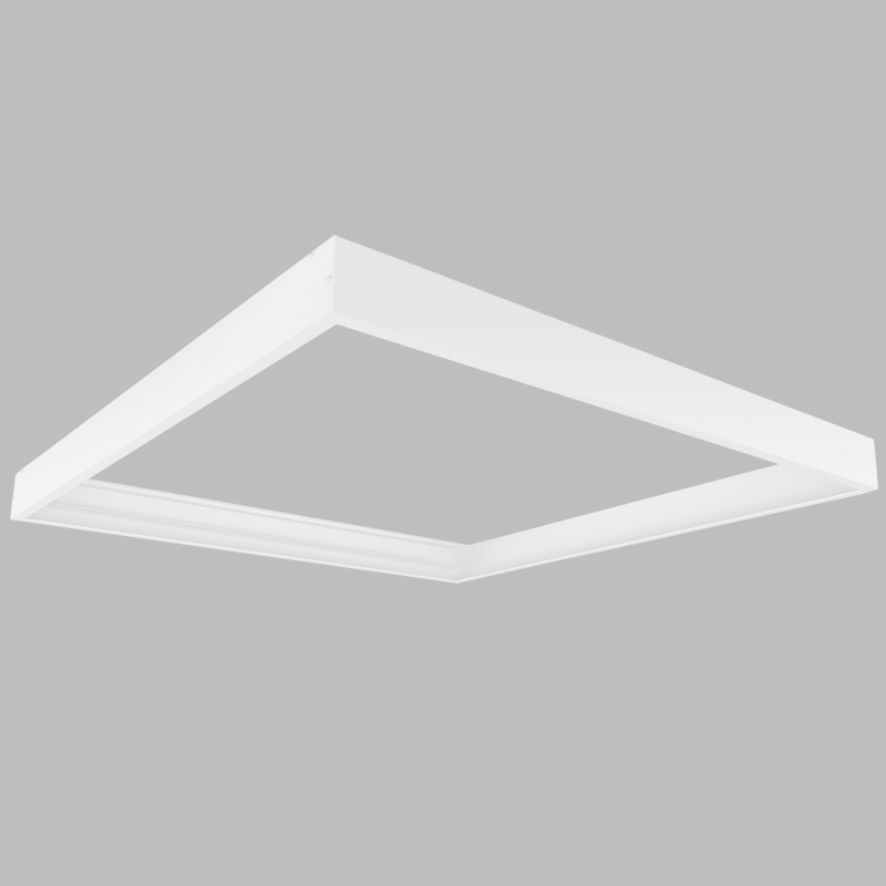 White Aluminium Frame to Convert a 600mm x 600mm Panel to be Flush Mounted against a Ceiling (DL516 FRAME)