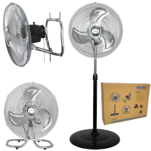 3 Different Fan Configurations: Floor Fan, Table Fan, Wall Fan (FAN008/3 IN ONE)