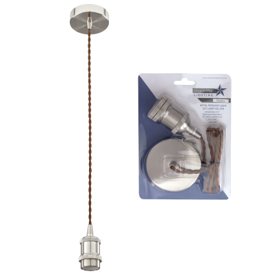 Satin Chrome Cord Pendant (PEN551 SATIN)