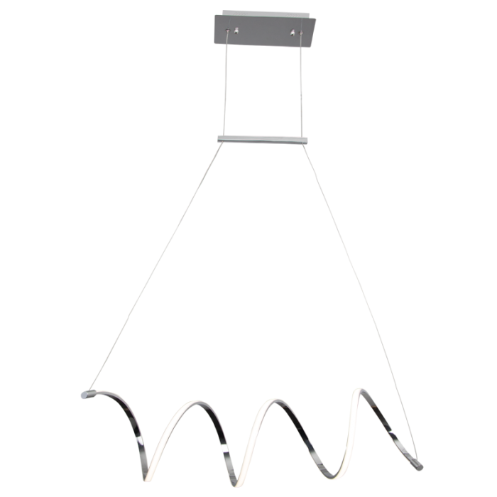 Polished Aluminium and Plastic LED Pendant (PEN575 CHROME)