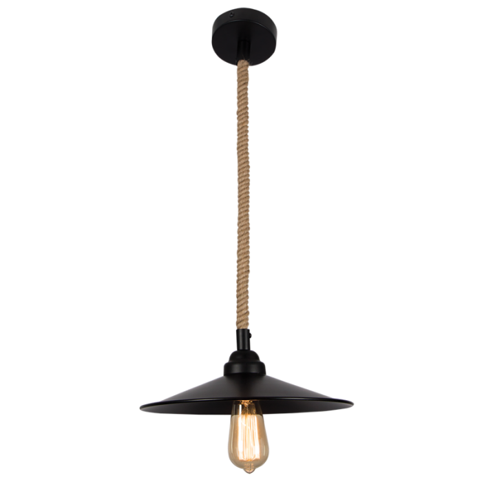 Metal Pendant with Rope (PEN586 BLACK)