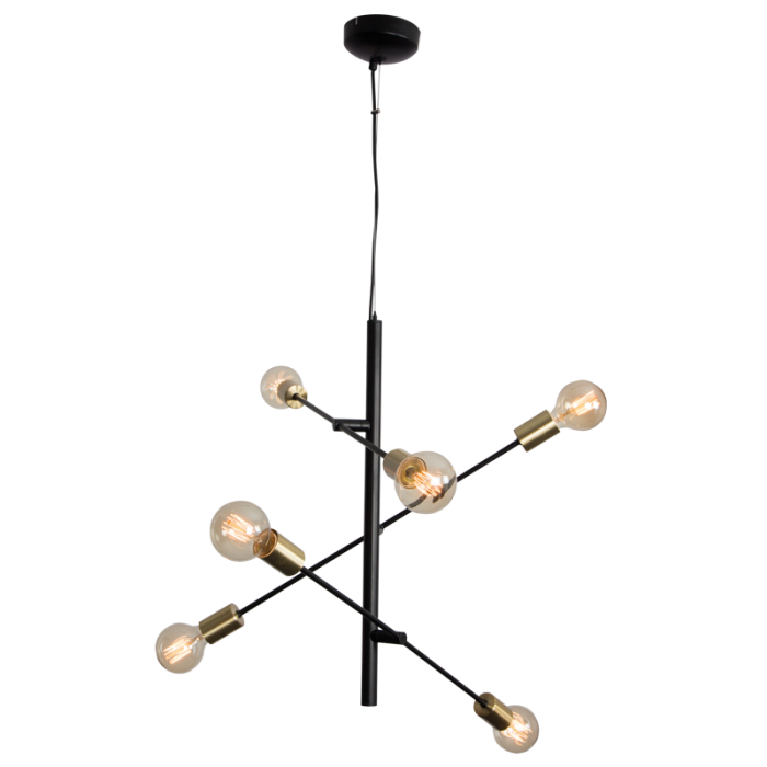 Metal Pendant with Adjustable Arms (PEN596 BLACK)