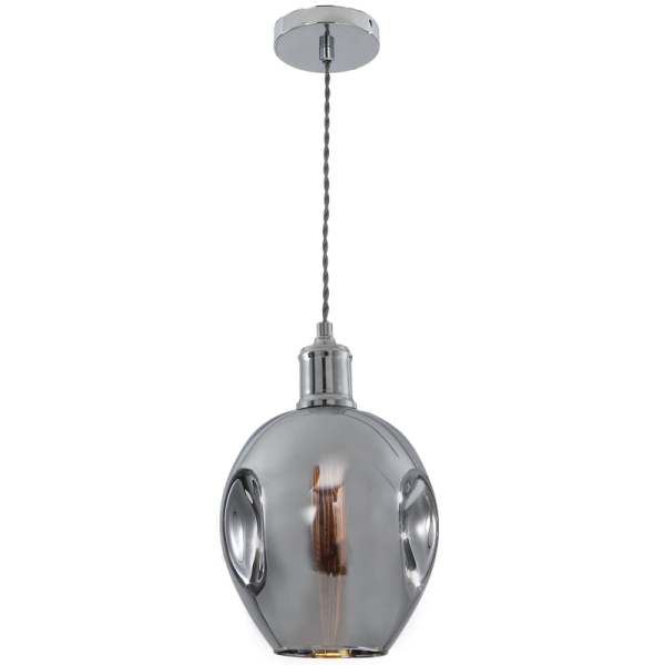 Polished Chrome Pendant with Glass (PEN610 CHROME)