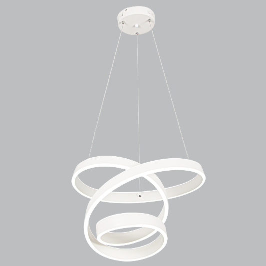 Matt White Aluminium and Acrylic LED Pendant with Remote Control (PEN617 WHITE)