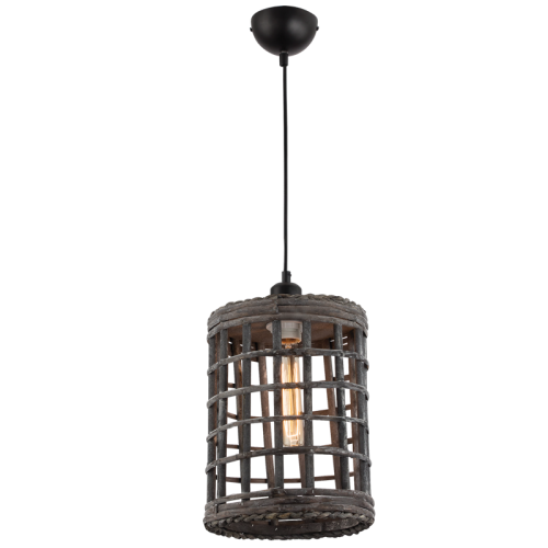 Metal and Rattan Pendant (PEN642 RATTAN)