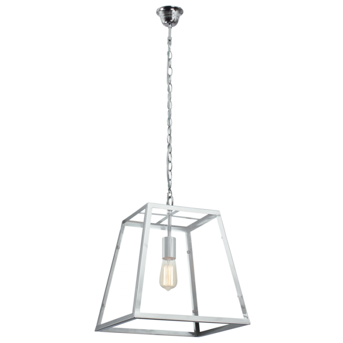 Polished Chrome and Clear Glass Pendant (PEN741 CHROME)