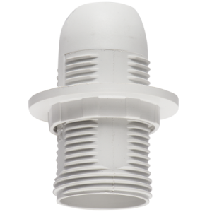 SES White Plastic Lampholder with Ring (PART101)