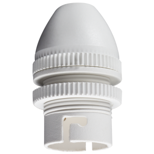 BC White Plastic Lampholder with Ring (PART106)