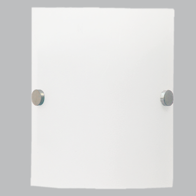 Frosted Glass with Chrome Clips (WB3356 SATIN)